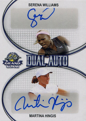 2018 Leaf Grand Slam Tennis Dual Autographs Serena Williams Martina Hingis