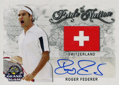 2018 Leaf Grand Slam Tennis Pride of the Nation Roger Federer Autograph
