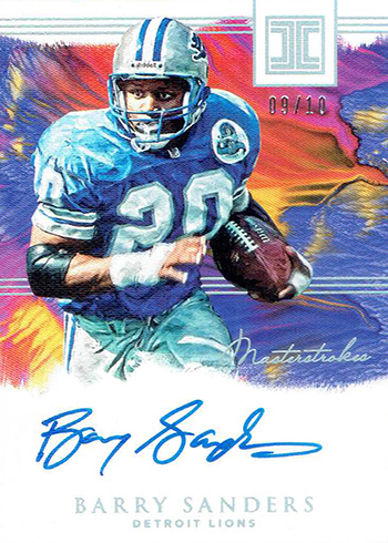 2018 Panini Impeccable Football Masterstrokes Barry Sanders