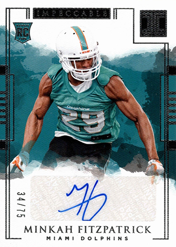 2018 Panini Impeccable Football Minkah Fitzpatrick RC Autograph