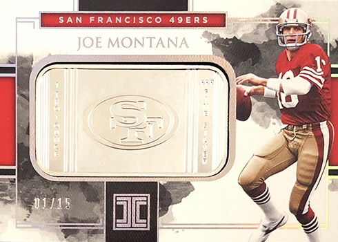 2018 Panini Impeccable Football Silver 49ers Joe Montana