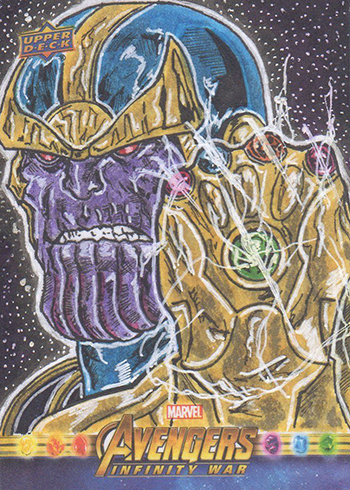 2018 Upper Deck Avengers Infinity War Sketch Card Marlon Fernandes