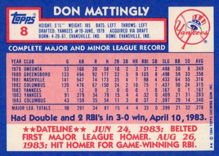 How to Tell Topps and Topps Tiffany Baseball Cards Apart Using Backs