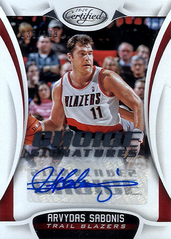 2018-19 Panini Certified Basketball Choice Signatures