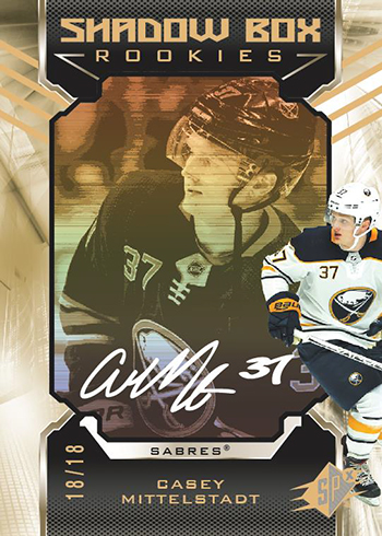2018-19 SPx Hockey Shadow Box Rookies Gold