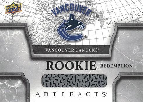 2018-19 Upper Deck Artifacts Hockey Vancouver Canucks Rookie Redemption