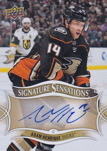 2018-19 Upper Deck Series 1 Hockey Signature Sensations Adam Henrique