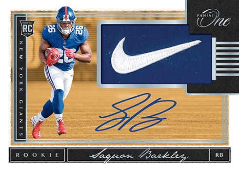 2018 Panini One Football Rookie Patch Autographs Platinum