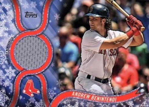 2018 Topps Holiday Snowflake Baseball Relic Andrew Benintendi