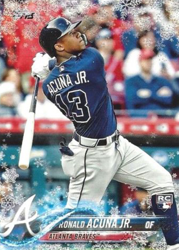 2018 Topps Holiday Snowflake Baseball Ronald Acuna Jr