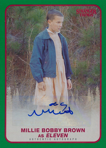 2018 Topps Stranger Things Autographs Green Millie Bobby Brown