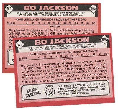 How to Tell Topps and Topps Tiffany Baseball Cards Apart Using Backs