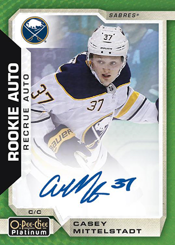 2018-19 O-Pee-Chee Platinum Hockey Rookie Autographs Green