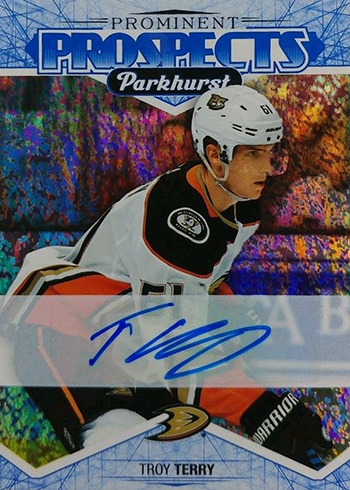 2018-19 Parkhurst Hockey Prominent Prospects Autographs Troy Terry