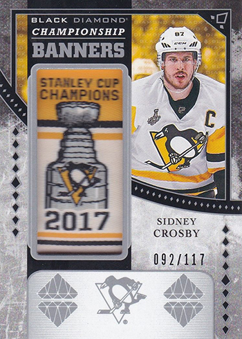2018-19 Upper Deck Black Diamond Hockey Championship Banners Sidney Crosby