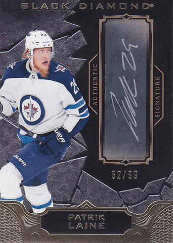2018-19 Upper Deck Black Diamond Hockey Pure Black Patrik Laine Autograph