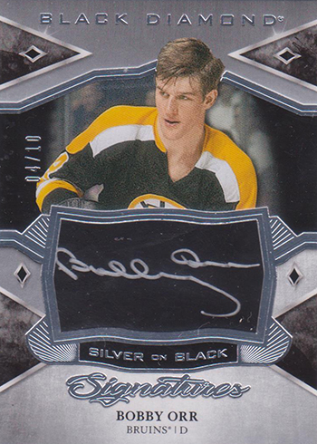 2018-19 Upper Deck Black Diamond Hockey Silver on Black Bobby Orr Autograph