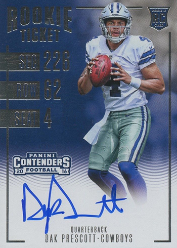 2016 Panini Contenders Football Rookie Ticket Dak Prescott Autograph