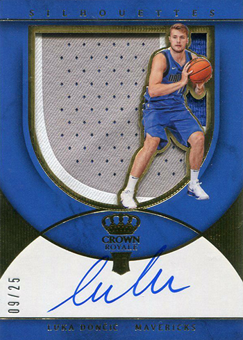 2018-19 Panini Crown Royale Basketball Luka Doncic Rookie Silhouettes Prime