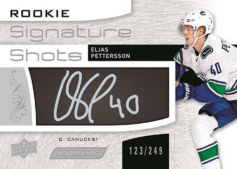 2018-19 Upper Deck Engrained Hockey Rookie Signature Shots