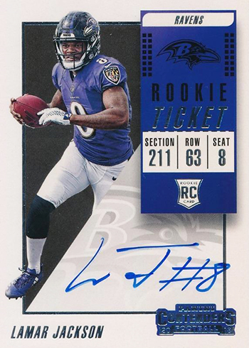 2018 Panini Contenders Football Lamar Jackson Variation Autograph