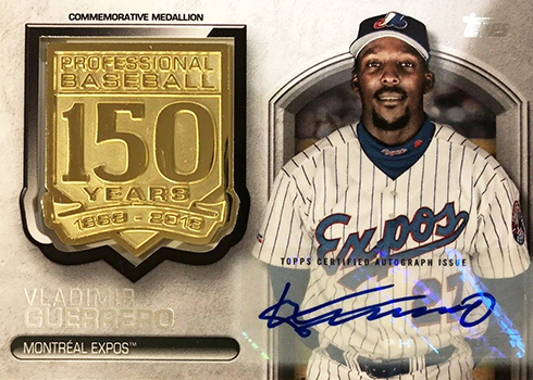 2019 Topps Series 1 Baseball 150 Years of Baseball Medallion Autographs Vladimir Guerrero