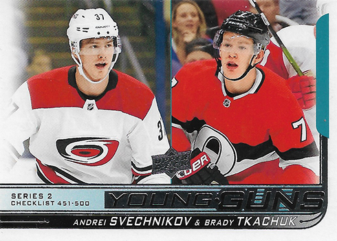 2018-19 Upper Deck Series 2 Hockey Young Guns Checklist