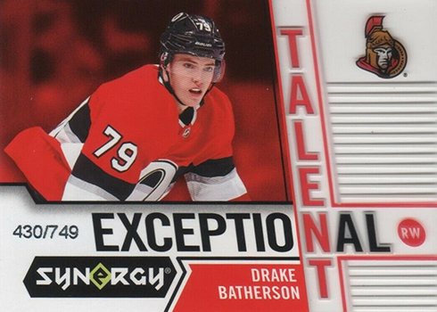 2018-19 Upper Deck Synergy Hockey Exceptional Talent Drake Batherson