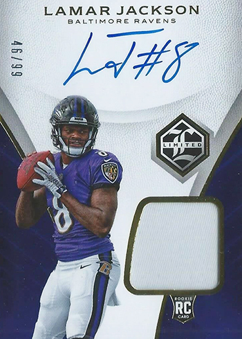 2018 Limited Football Lamar Jackson Rookie Patch Autograph