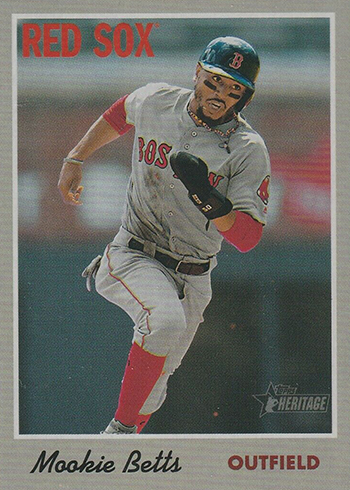 2019 Topps Heritage Action Variations 78 Mookie Betts