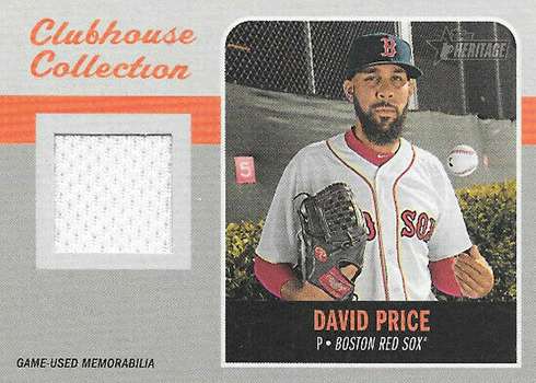 2019 Topps Heritage Baseball Clubhouse Collection Relics David Price