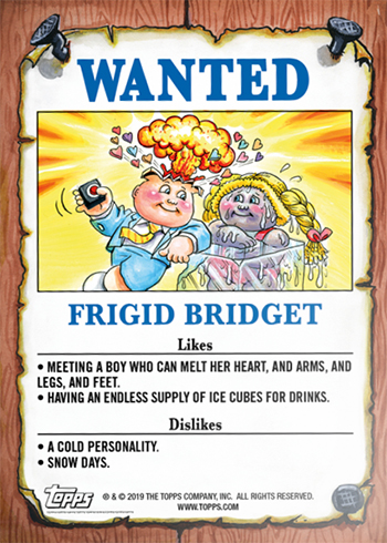 2019 Topps On-Demand Garbage Pail Kids Valentines Day Is Gross Back Gag