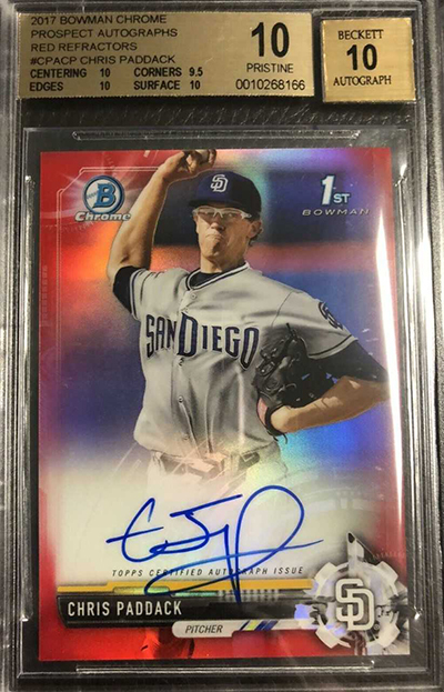 Big Bowman Chrome Autograph Sales for Baseball's Newest Rookie