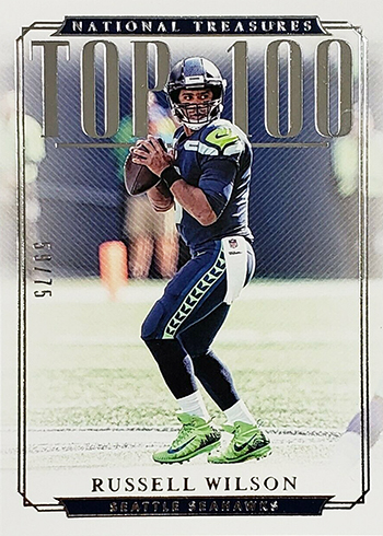 2018 Panini National Treasures Football Top 100 Russell Wilson