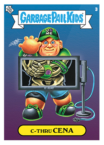 2019 Topps WWE x Garbage Pail Kids 3 C-Thru Cena