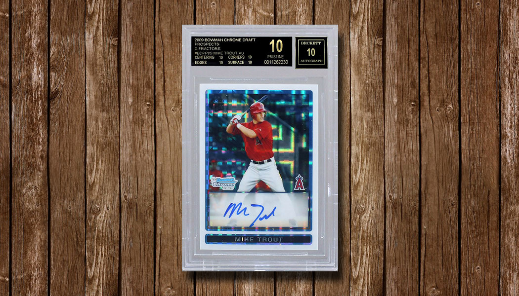 BGS 10 Black Label 2009 Bowman Chrome Mike Trout X-Fractor Auto