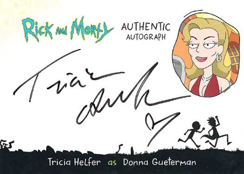 2019 Cryptozoic Rick and Morty Season 2 Autographs Tricia Helfer as Donna Gueterman