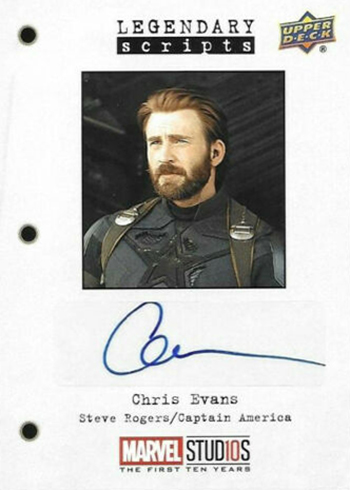 2019 Upper Deck Marvel Studios First Ten Years Legendary Scripts Chris Evans