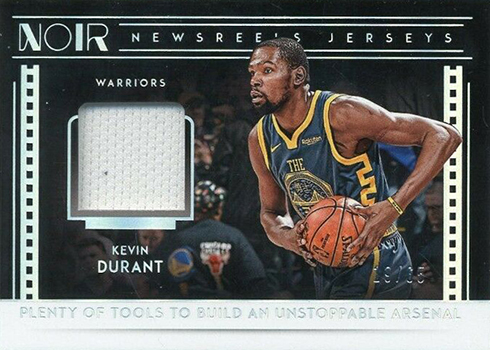 2018-19 Panini Noir Basketball Newsreels Jerseys Kevin Durant