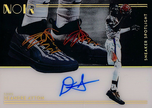 2018-19 Panini Noir Basketball Sneaker Spotlight Signatures Deandre Ayton
