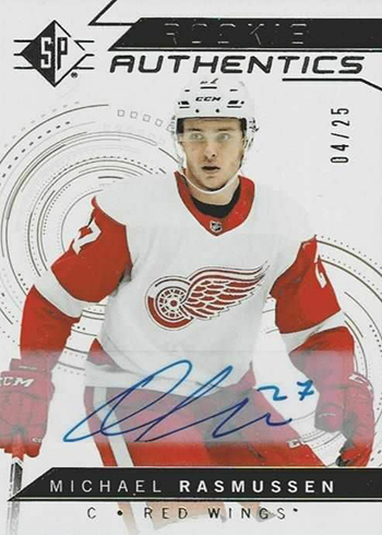 2018-19 SP Hockey Rookie Authentics Autographs Gold Michael Rasmussen
