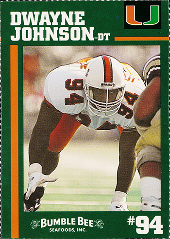 1994 Miami Bumblebee Dwayne Johnson B