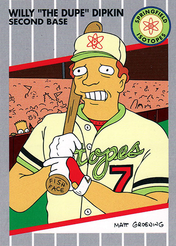 1994 SkyBox Simpsons P4 Willy The Dupe Dipkin