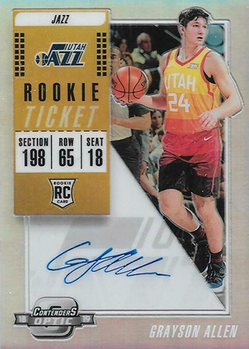 2018-19 Panini Contenders Optic Basketball Grayson Allen Autograph