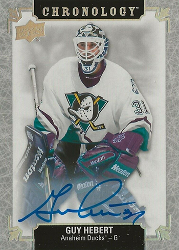2018-19 Upper Deck Chronology Hockey Franchise History Autographs Guy Hebert