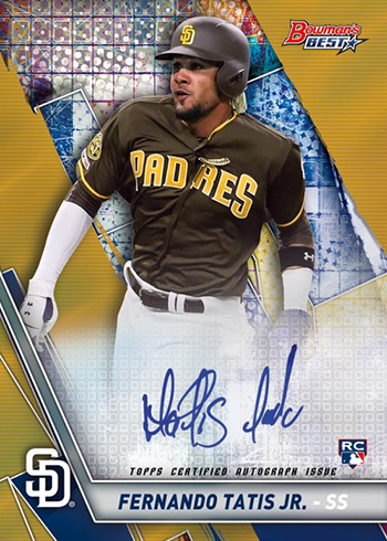 2019 Bowman's Best Baseball Best of 2019 Autographs Gold Refractors