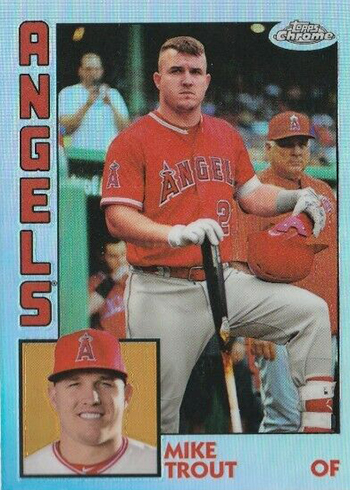 2019 Topps Chrome Baseball 1984 Topps Baseball Mike Trout