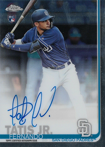 2019 Topps Chrome Baseball Rookie Autographs Fernando Tatis Jr