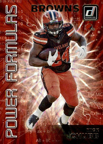 2019 Donruss Football Power Formulas Nick Chubb