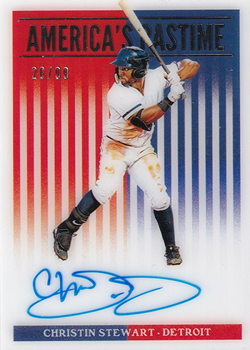 2019 Panini Chronicles Baseball Americas Pastime Christin Stewart Autograph 99